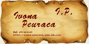 Ivona Peurača vizit kartica
